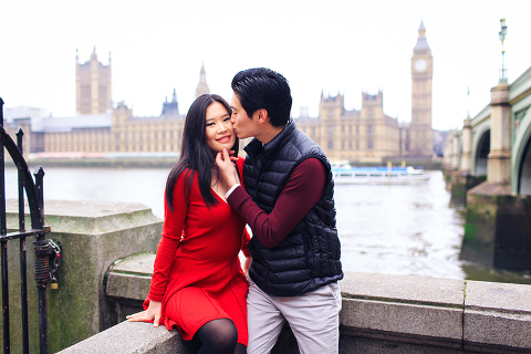 engagement pre wedding photo shoot london westminster big ben spring couple love _ 13