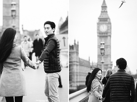 engagement pre wedding photo shoot london westminster big ben spring couple love _ 14