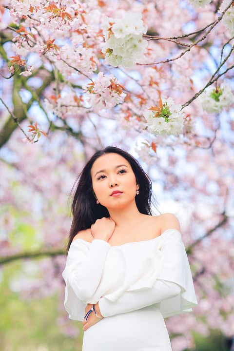 spring sakura cherry blossom fashion portrait asian beauty photo shoot london regents park _01