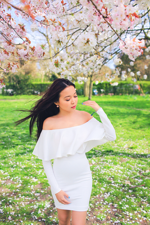spring sakura cherry blossom fashion portrait asian beauty photo shoot london regents park _03