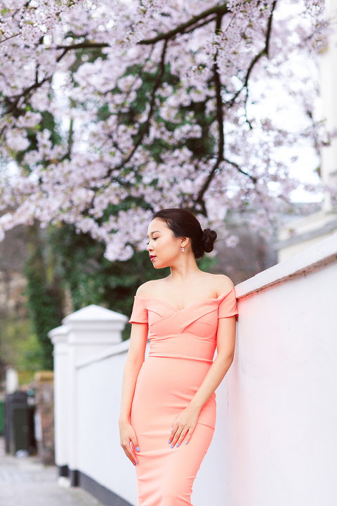 spring sakura cherry blossom fashion portrait asian beauty photo shoot london regents park _09