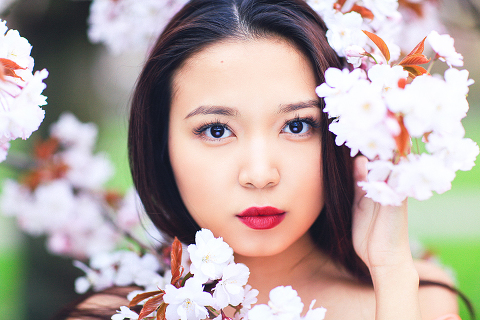 spring sakura cherry blossom fashion portrait asian beauty photo shoot london regents park _24