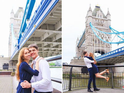 engagement pre wedding couple love story photo shoot london tower bridge st katharine docks red heart balloons (5)