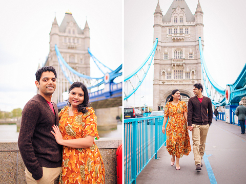 Couple photo shoot London engagement love story tower bridge big ben