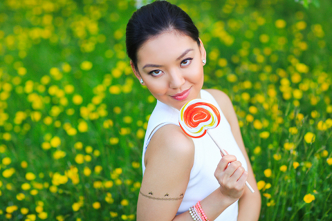 portrait photo shoot London spring regents park garden (16)