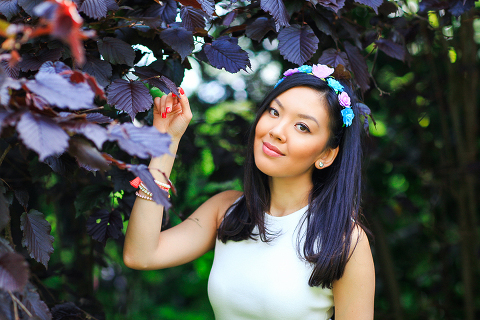portrait photo shoot London spring regents park garden (4)