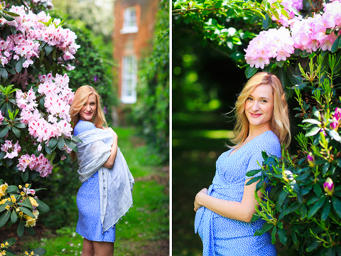 pregnancy maternity photo shoot London Greenwich park summer rhododendron 12