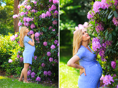 pregnancy maternity photo shoot London Greenwich park summer rhododendron 15