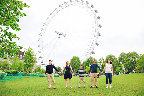 family photo shoot London Big Ben Westminster Mall summer