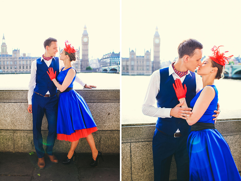engagement London photo shoot photographer wedding pre-wedding westminster big ben love couple romantic 50's (2)