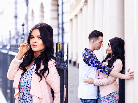 Couples engagement love pre wedding photo shoot London Regents park Marylebone summer garden  (1)