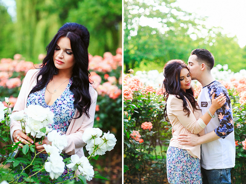 Couples engagement love pre wedding photo shoot London Regents park Marylebone summer garden  (12)