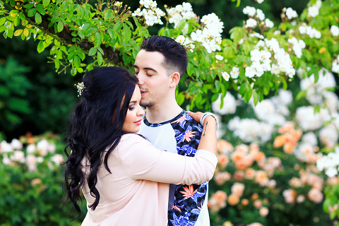 Couples engagement love pre wedding photo shoot London Regents park Marylebone summer garden  (24)