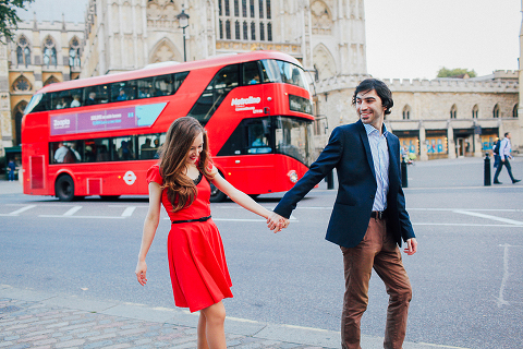couples engagement pre wedding London photo shoot love story Big Ben Westminster red dress romantic (17)