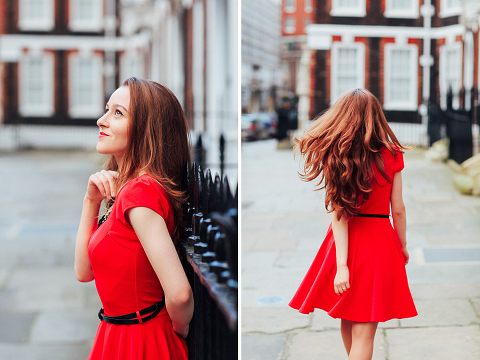 couples engagement pre wedding London photo shoot love story Big Ben Westminster red dress romantic (25)