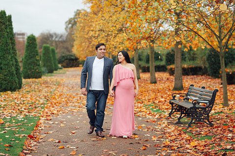 pregnancy maternity couples photo shoot autumn London Regent's park 0