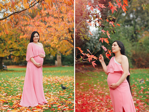 pregnancy maternity couples photo shoot autumn London Regent's park (6)