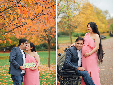 pregnancy maternity couples photo shoot autumn London Regent's park (7)