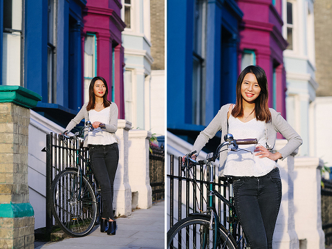 autumn outdoor portrait photo shoot notting hill London evening night sunset 1a