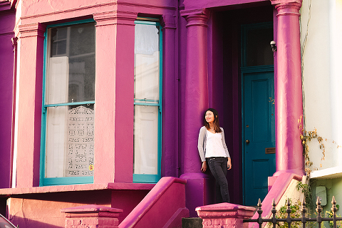 autumn outdoor portrait photo shoot notting hill London evening night sunset (3)