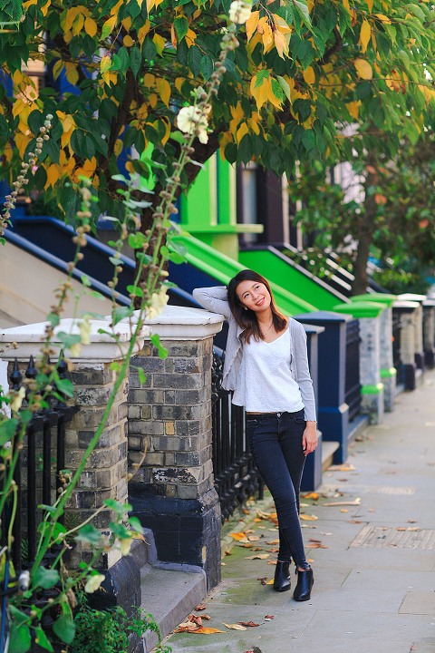 autumn outdoor portrait photo shoot notting hill London evening night sunset (5)