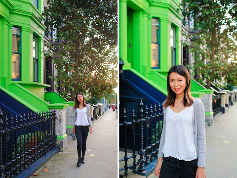 autumn outdoor portrait photo shoot notting hill London evening night sunset (7)