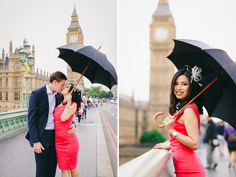 engagement pre wedding couples love story photo shoot westminster London tower bridge rainy day big ben south bank (13)