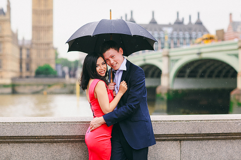 engagement pre wedding couples love story photo shoot westminster London tower bridge rainy day big ben south bank (15)