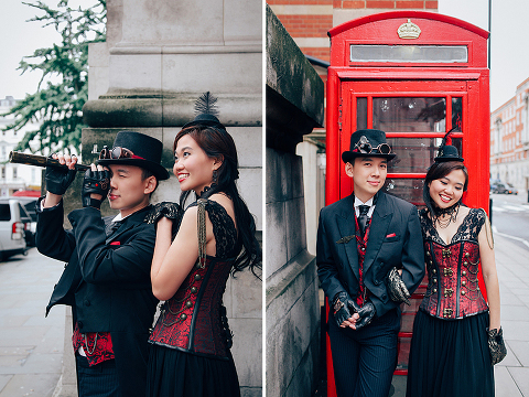 london engagement cosplay pre wedding vintage fantasy autumn photo shoot kynance mews kensington (14)