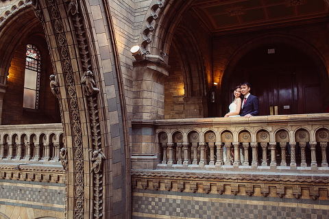 engagement pre wedding photographer London Kensington Natural history museum rainy day couple  (13)