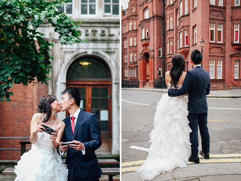 engagement pre wedding photographer London Kensington Natural history museum rainy day couple  (2)