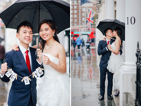 engagement pre wedding photographer London Kensington Natural history museum rainy day couple  (33)