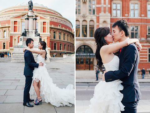 engagement pre wedding photographer London Kensington Natural history museum rainy day couple  (9)