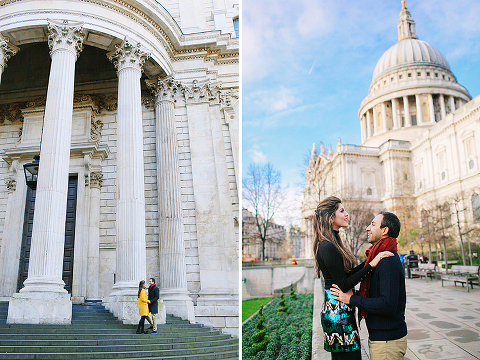 st pauls cathedral millenium bridge engagement couples photo shoot winter (1)