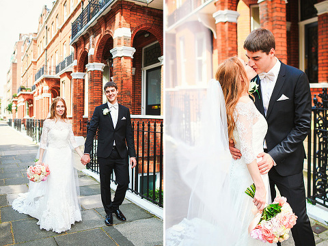 Wedding summer London Chelsea High Rocks Kent Tunbridge Wells red hair bride  (1)