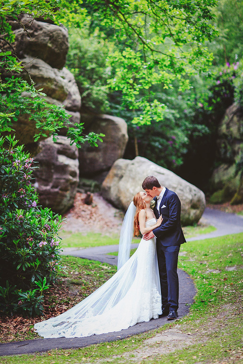 Wedding summer London Chelsea High Rocks Kent Tunbridge Wells red hair bride  (22)