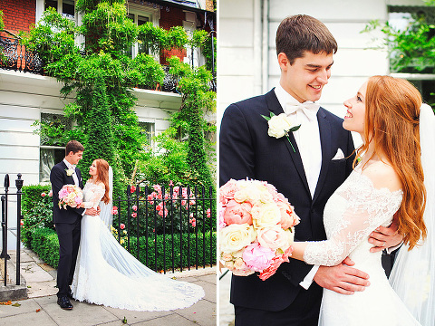 Wedding summer London Chelsea High Rocks Kent Tunbridge Wells red hair bride  (3)