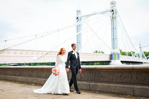 Wedding summer London Chelsea High Rocks Kent Tunbridge Wells red hair bride  (8)