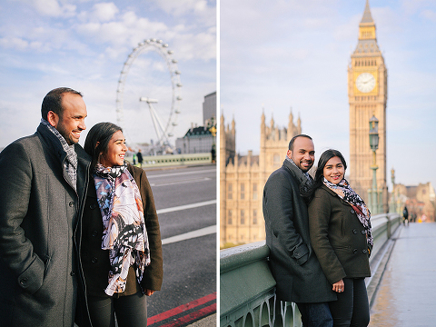 winter London outdoor couples Valentines day photo shoot engagement Westminster Big Ben tower Bridge (10)