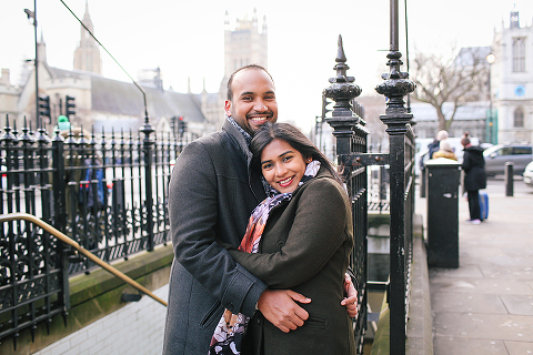 winter London outdoor couples Valentines day photo shoot engagement Westminster Big Ben tower Bridge (17)