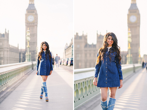 London outdoor portrait spring photo shoot fashion street style model westminster big ben st james park sunset (6)