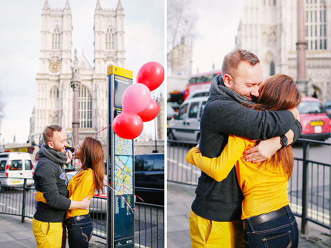 valentines day love couples engagement photo shoot London balloons piccadilly westminster big ben spring park yellow (32)