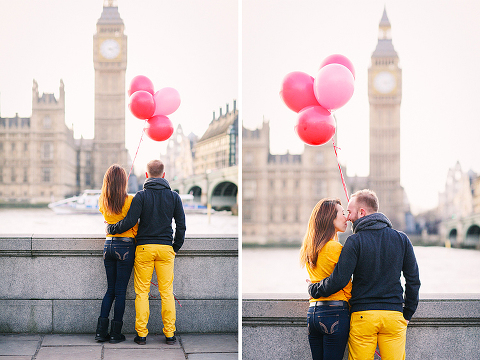 valentines day love couples engagement photo shoot London balloons piccadilly westminster big ben spring park yellow (55)