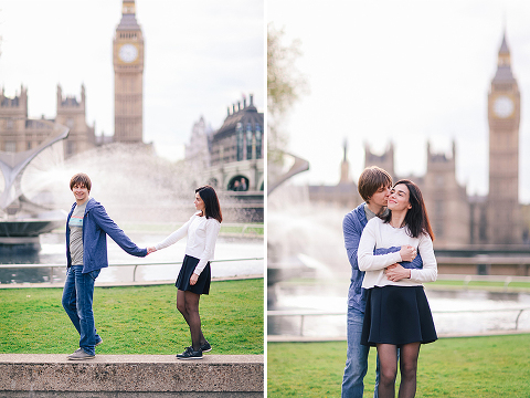 couples engagement outdoor London westminster big ben photo shoot (3)