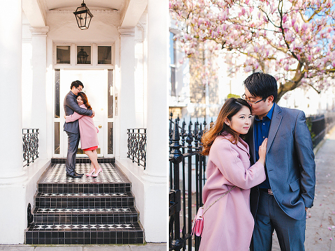 south kensington london spring magnolia natural history museum notting hill engagement pre wedding couples photo shoot (21)