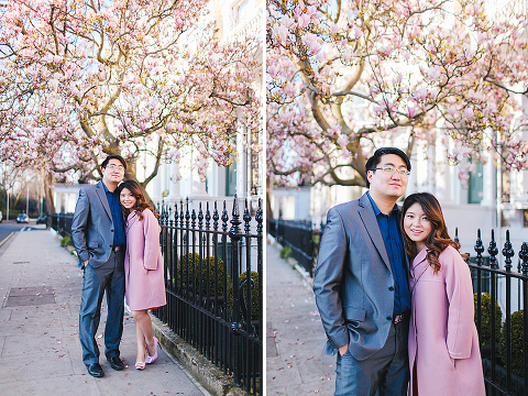 south kensington london spring magnolia natural history museum notting hill engagement pre wedding couples photo shoot (24)