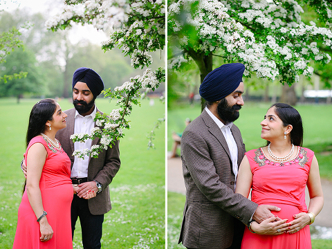pregnancy spring couples photo shoot London st james park westminster big ben (3)