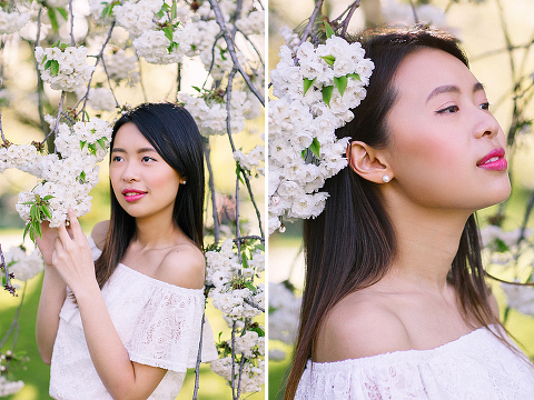 cherry blossom sakura spring london outdoor fashion portrait photoshoot regents park (1)