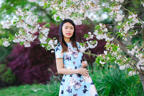 cherry blossom sakura spring london outdoor fashion portrait photoshoot regents park (17)
