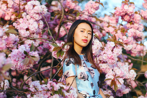 cherry blossom sakura spring london outdoor fashion portrait photoshoot regents park (31)